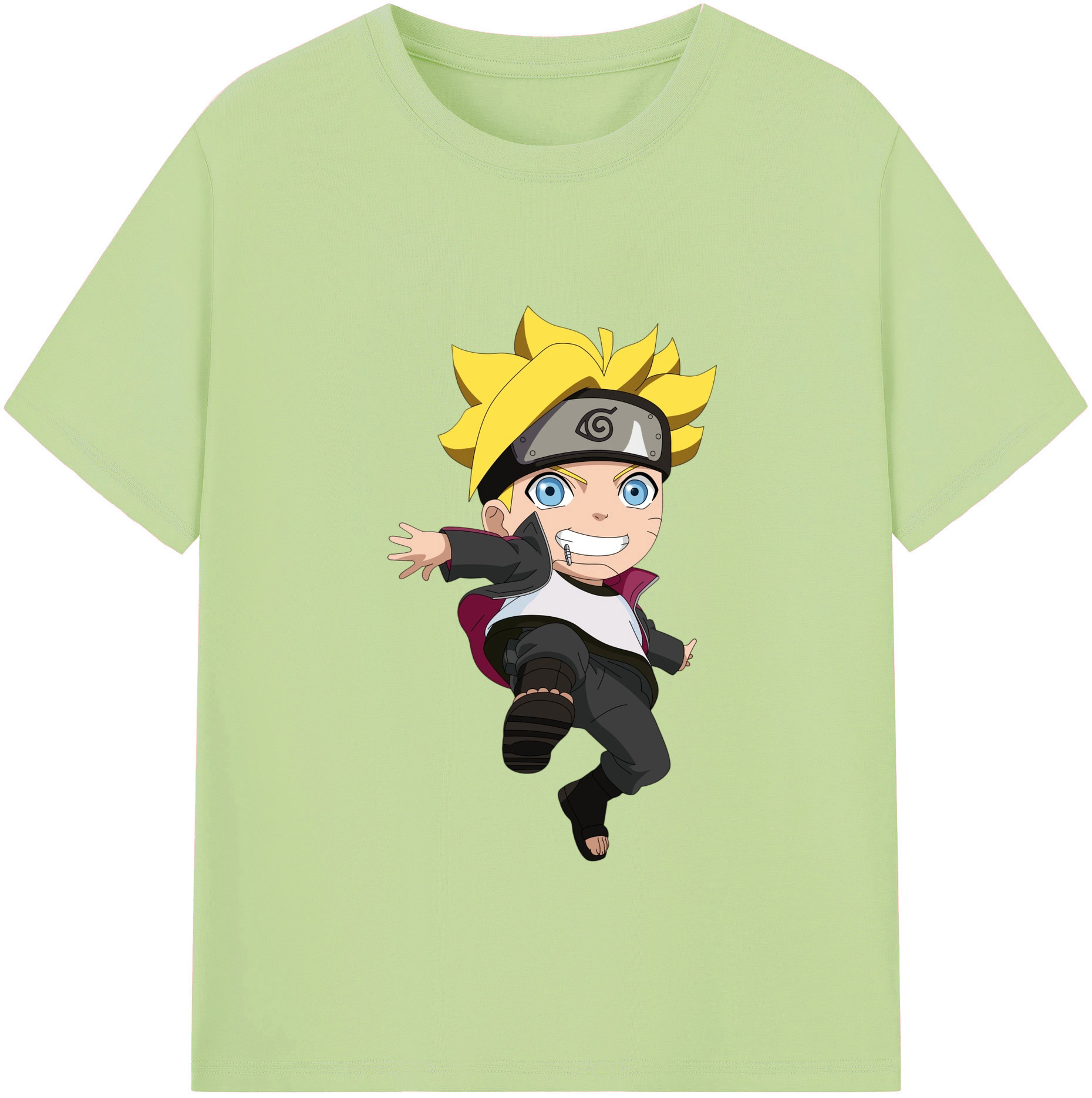 （画像用） NARUTO -ナルト- うずまき ボルト Uzumaki Boruto 綿100％半袖Tシャツ（フロントプリント）